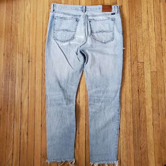 Lucky brand destroyed mid rise mom jeans  4 27 - Picture 4 of 12